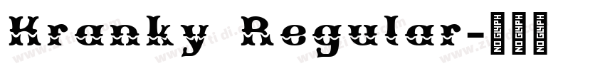 Kranky Regular字体转换